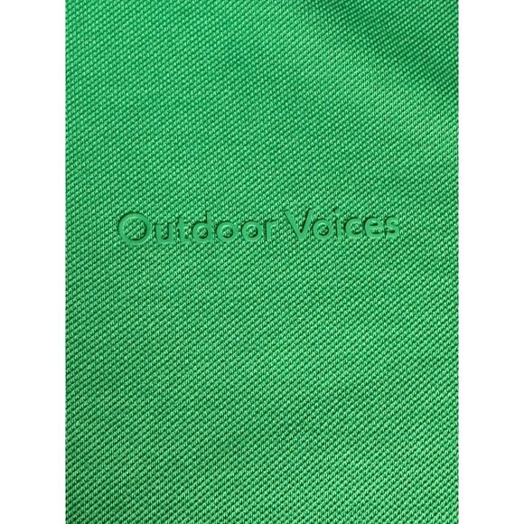 Outdoor Voices Women Kelly Green Cropped Polo Chest Logo‎ Pique Size XXS NWT - Picture 5 of 9